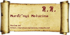 Murányi Meluzina névjegykártya