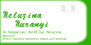 meluzina muranyi business card